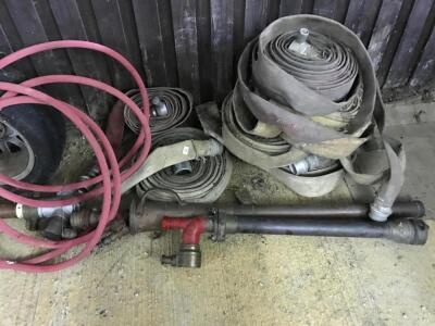 WITHDRAWN (PART OF LOT 7) Assorted fire hoses and associated equipment. - 2