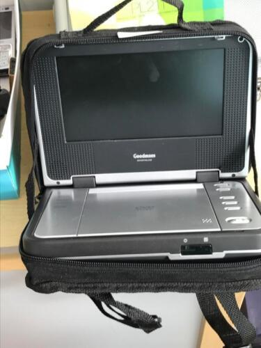 A portable DVD player.