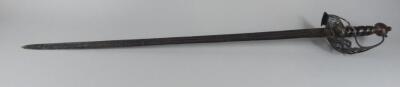 A 17thC Civil War period mortuary sword - 2