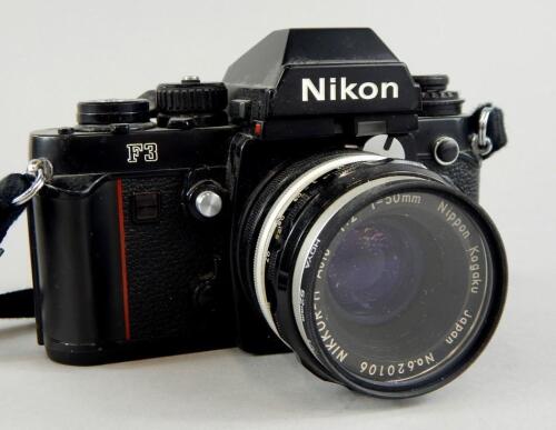 A Nikon F3 camera