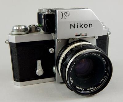 A Nikon F camera.