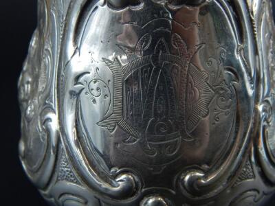 A Victorian silver baluster shaped mug - 3