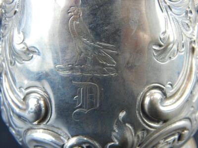 A George II silver baluster shaped mug - 2