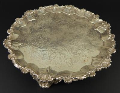 A Victorian silver salver