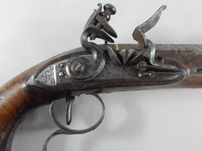 An early 19thC flintlock duelling pistol by William Alley of Dublin - 2