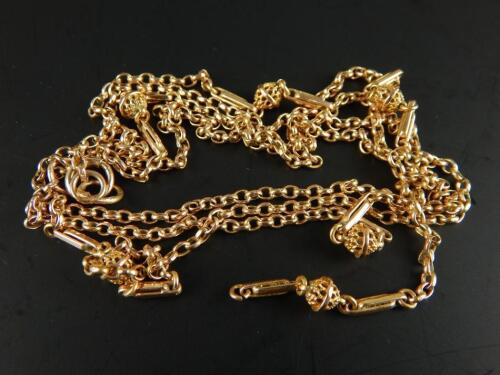 A 9ct gold longuard chain