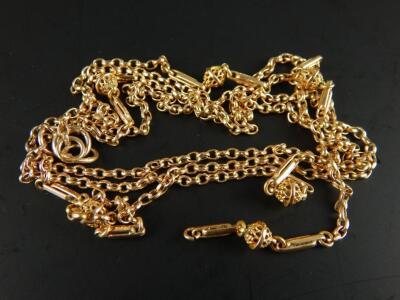 A 9ct gold longuard chain