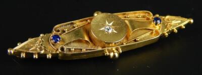 A Victorian memorial bar brooch