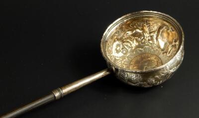 A silver toddy ladle