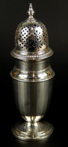 A George V silver sugar caster