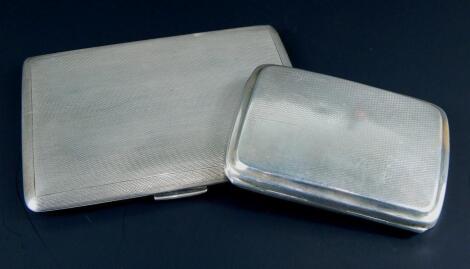 Two items of Art Deco style silver