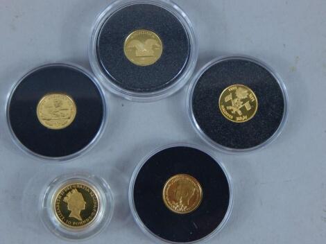 A collection of gold coins