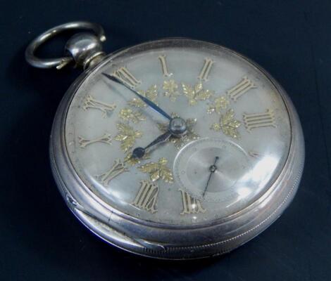 A silver pocket watch