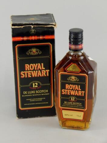 A bottle of Royal Stuart 12 year old deluxe Scotch whisky