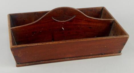 A George III mahogany cutlery tray