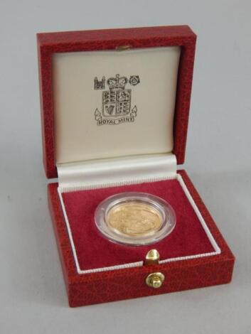 A United Kingdom proof gold full sovereign