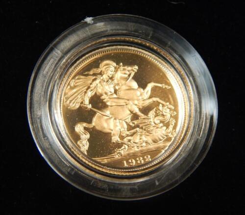 A United Kingdom proof gold full sovereign