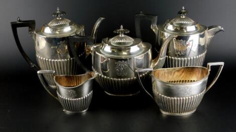 A five piece Walker & Hall silver plated tea and coffee set