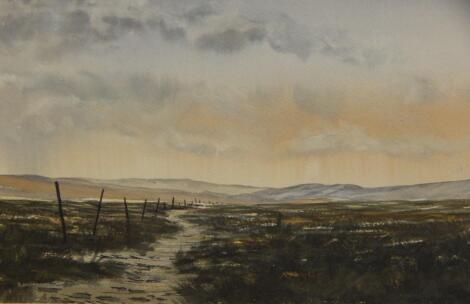 C M Evans (20thC). Moorland landscape