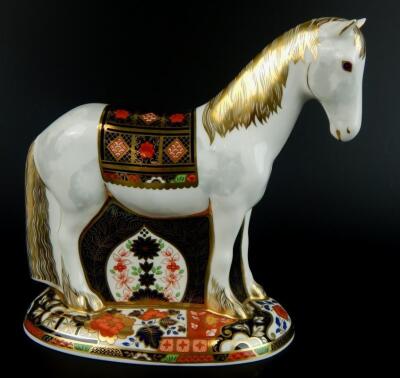 A Royal Crown Derby Apple Mare paperweight