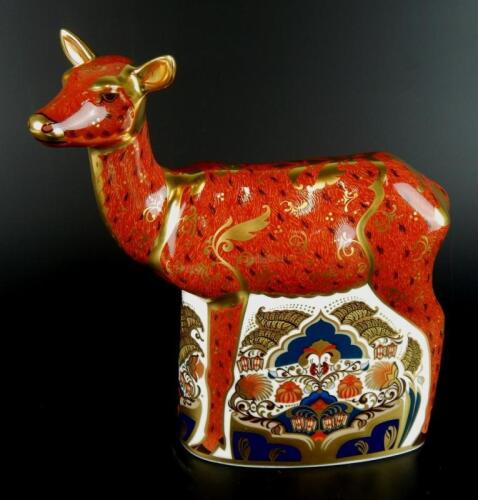 A Royal Crown Derby Sherwood Hind paperweight