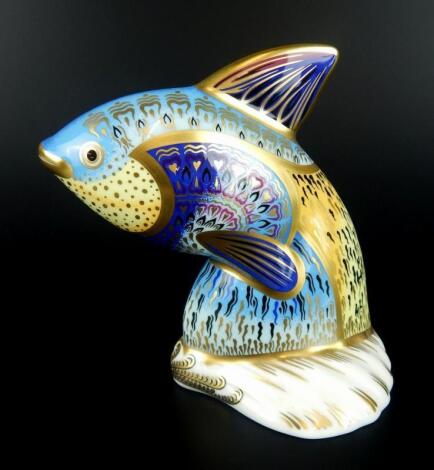 A Royal Crown Derby guppy paperweight