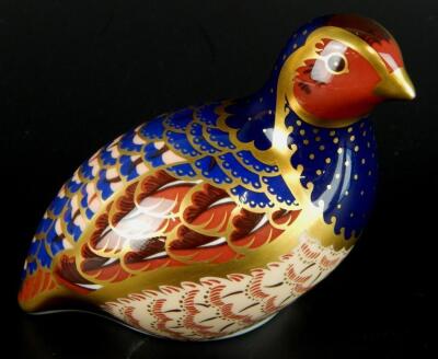A Royal Crown Derby partridge paperweight