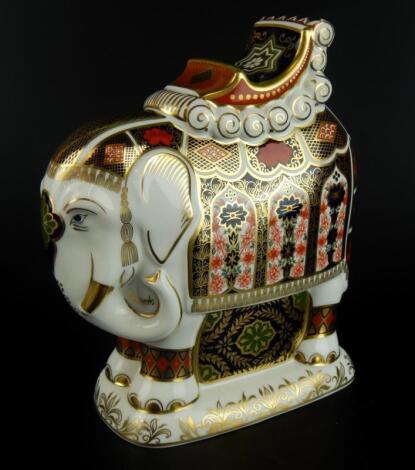 A Royal Crown Derby large Harrods elephant