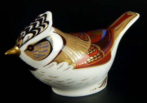 A Royal Crown Derby Collectors Guild crested tit