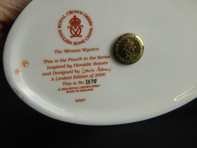 A Royal Crown Derby Wessex Wyvern paperweight - 2