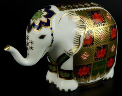 A Royal Crown Derby Harrods small elephant