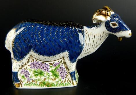 A Royal Crown Derby Billy goat paperweight