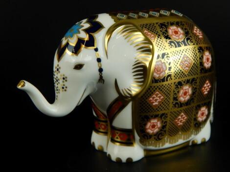 A Royal Crown Derby Yorkshire Rose elephant