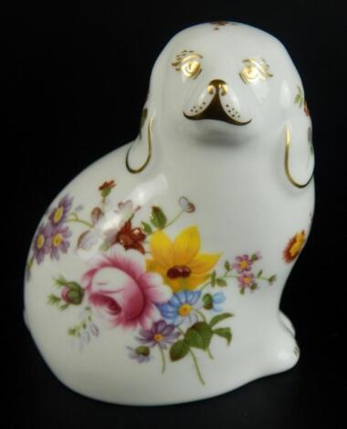 A Royal Crown Derby Posie "The Spaniel" paperweight