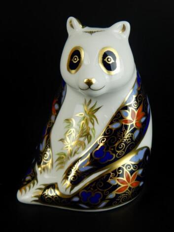 A Royal Crown Derby Imperial panda paperweight