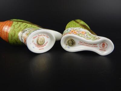 A Royal Crown Derby red faced lovebird - 2