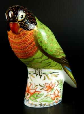 A Royal Crown Derby red faced lovebird - 3