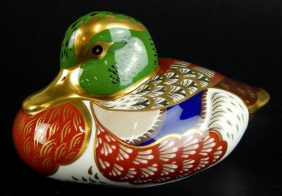 A Royal Crown Derby duck paperweight