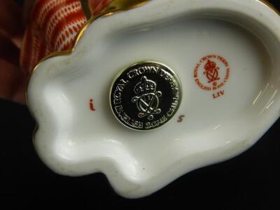 A Royal Crown Derby ginger cat paperweight - 2