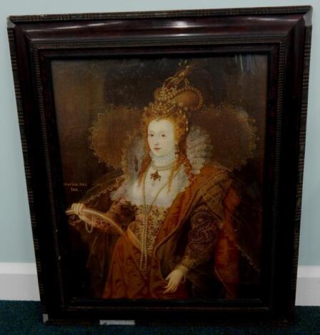 A reproduction print depicting Queen Elizabeth I