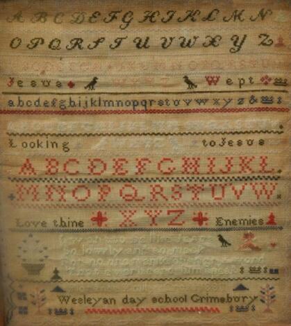 A late 19thC sampler