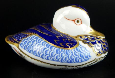 A Royal Crown Derby duck paperweight