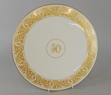 A Royal Worcester 50th occasion plate