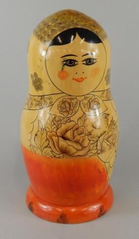 A set of large Russian dolls