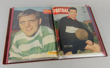 Various copies of Football Monthly magazine