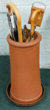 A terracotta chimney pot