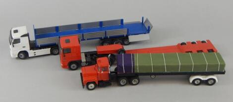 Three diecast articulated lorries