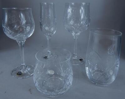 A collection of Bohemia crystal glasses - 2