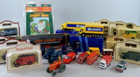 A collection of modern diecast vehicles