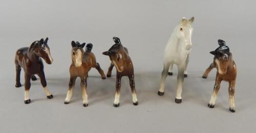 A collection of Beswick foals